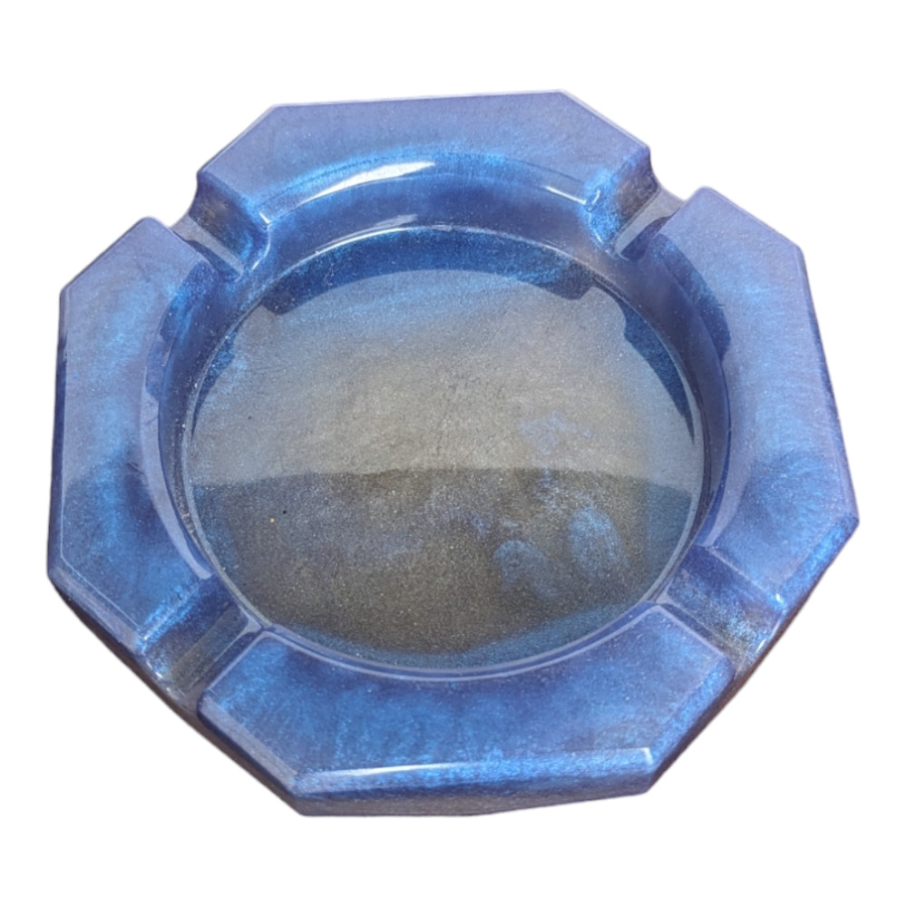 Epoxy Ashtray - Custom Metallic Purple/Blue - Hand Crafted